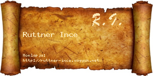 Ruttner Ince névjegykártya